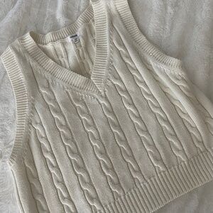 Light Cream Sweater Vest